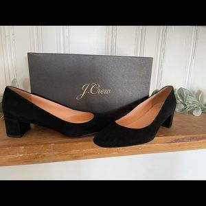 JCrew Classic Block Heel Kate Pump in Suede 9.5